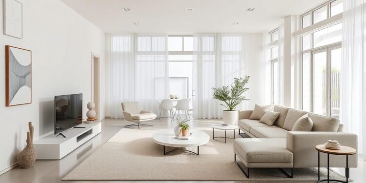 wnętrza minimalistyczne